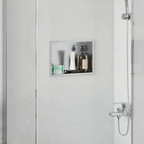 vidaXL Douche Niche Zwart 30 x 20 x 9,5 cm Roestvrij staal
