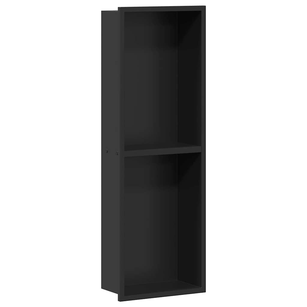 vidaXL Douche Niche Zwart 60 x 20 x 9,5 cm Roestvrij staal