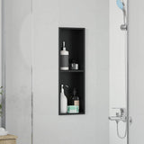 vidaXL Douche Niche Zwart 60 x 20 x 9,5 cm Roestvrij staal