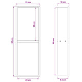 vidaXL Douche Niche Zwart 60 x 20 x 9,5 cm Roestvrij staal