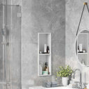 vidaXL Douche Niche Zwart 60 x 20 x 9,5 cm Roestvrij staal
