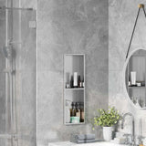 vidaXL Douche Niche Zwart 60 x 20 x 9,5 cm Roestvrij staal