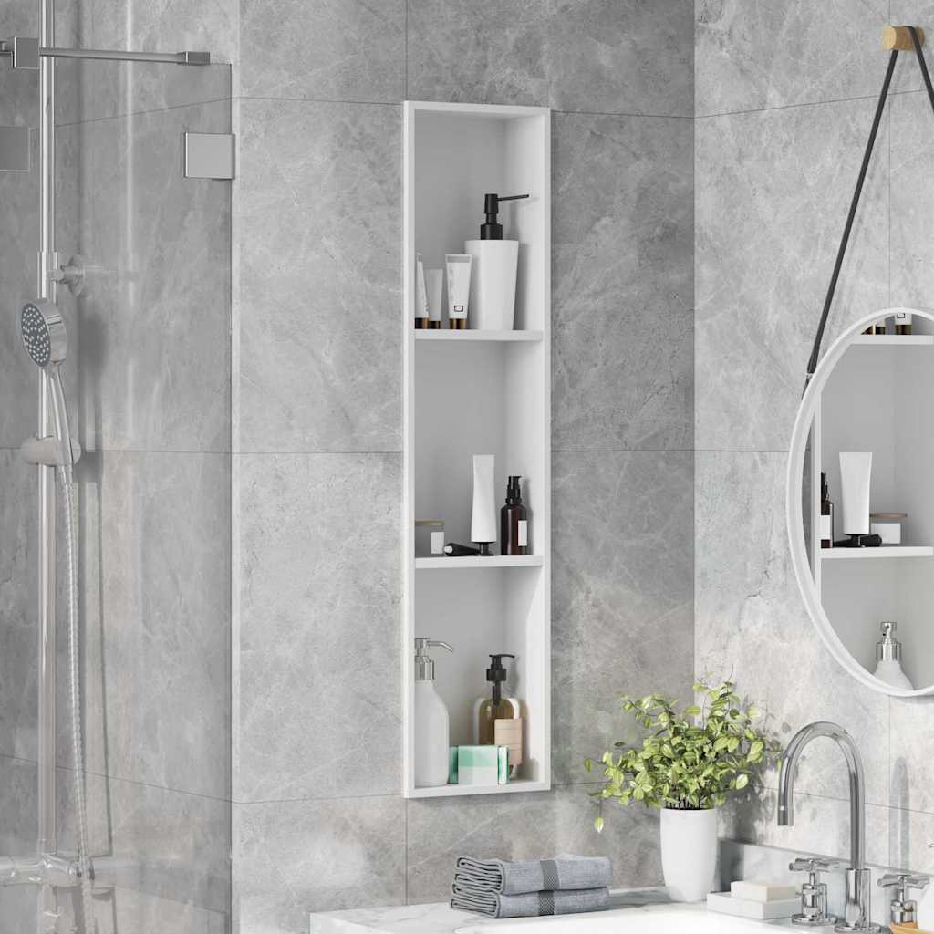 vidaXL Douche Niche Zwart 60 x 20 x 9,5 cm Roestvrij staal
