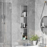 vidaXL Douche Niche Zwart 60 x 20 x 9,5 cm Roestvrij staal