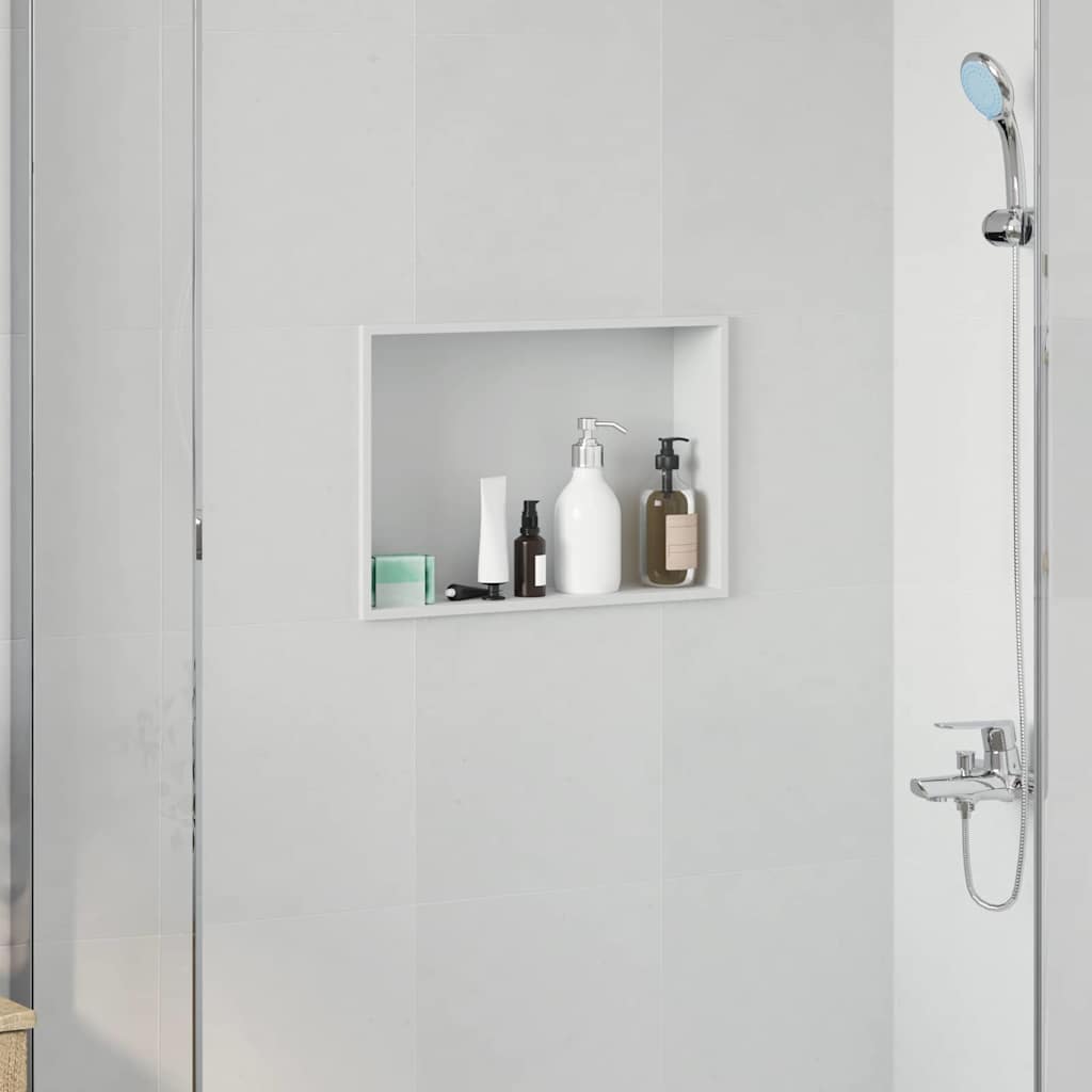 vidaXL Douche Niche Zwart 30 x 20 x 9,5 cm Roestvrij staal