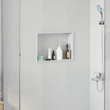 vidaXL Douche Niche Zwart 30 x 20 x 9,5 cm Roestvrij staal