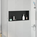 vidaXL Douche Niche Zwart 30 x 20 x 9,5 cm Roestvrij staal