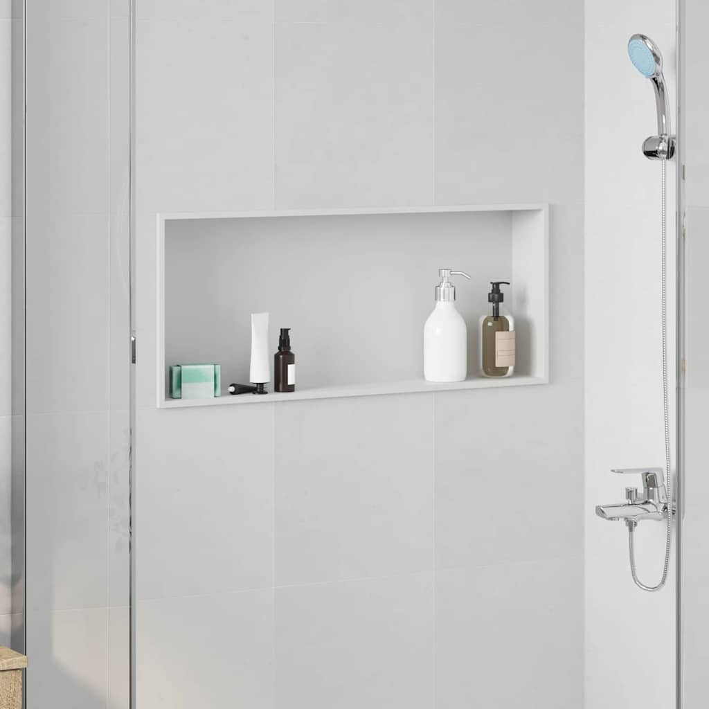 vidaXL Douche Niche Zwart 30 x 20 x 9,5 cm Roestvrij staal