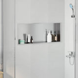 vidaXL Douche Niche Zwart 30 x 20 x 9,5 cm Roestvrij staal