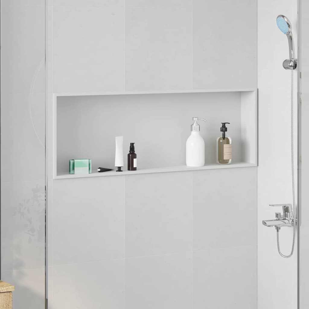 vidaXL Douche Niche Zwart 30 x 20 x 9,5 cm Roestvrij staal