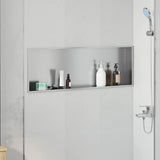 vidaXL Douche Niche Zwart 30 x 20 x 9,5 cm Roestvrij staal