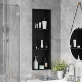 vidaXL Douche Niche Zwart 60 x 20 x 9,5 cm Roestvrij staal
