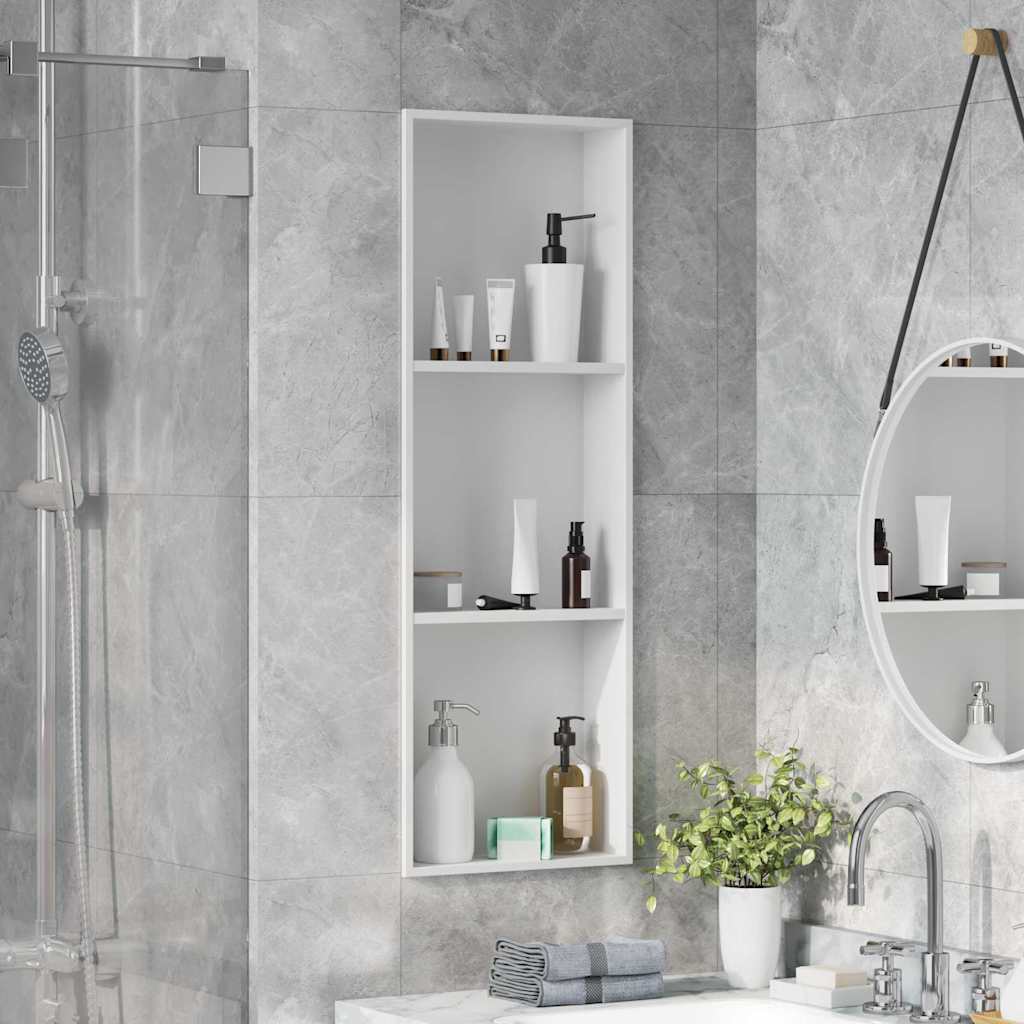 vidaXL Douche Niche Zwart 60 x 20 x 9,5 cm Roestvrij staal