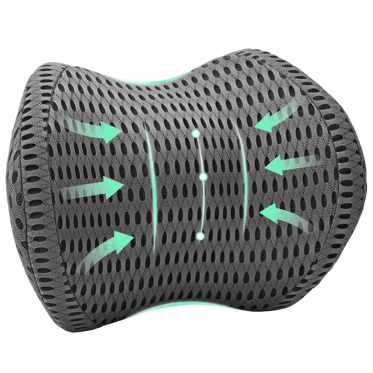 vidaXL Neck Pillow Grey Memory Foam 31 x 22 x 13 cm