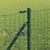 vidaXL Fence Post. 2 pcs Green 50 cm Powder-coated steel