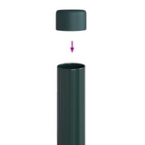 vidaXL Fence Post. 2 pcs Green 50 cm Powder-coated steel