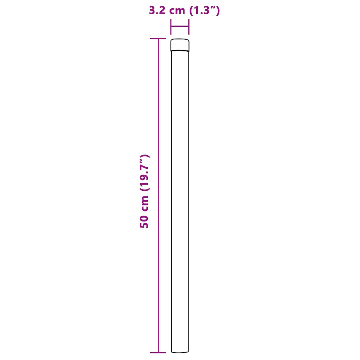vidaXL Fence Post. 2 pcs Green 50 cm Powder-coated steel