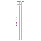 vidaXL Fence Post. 2 pcs Green 50 cm Powder-coated steel
