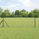vidaXL Fence Post. 2 pcs Green 50 cm Powder-coated steel