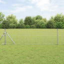 vidaXL Fence Post. 2 pcs Green 50 cm Powder-coated steel