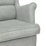 vidaXL Armchair Light Grey Velvet