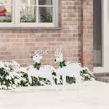 vidaXL LED Reindeer 4 pcs Gold Fabric