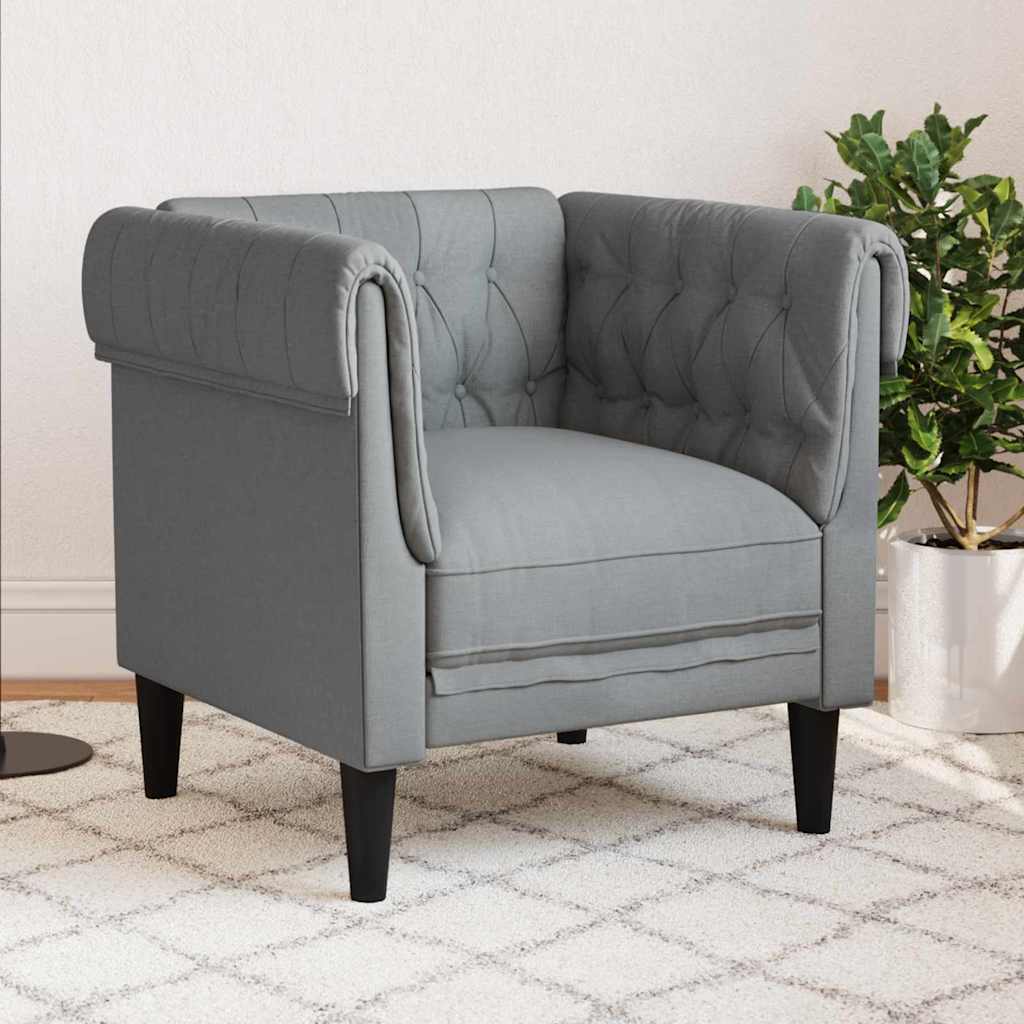 vidaXL Bank Lichtgrijs 78,5 x 74,5 x 74,5 cm Polyester