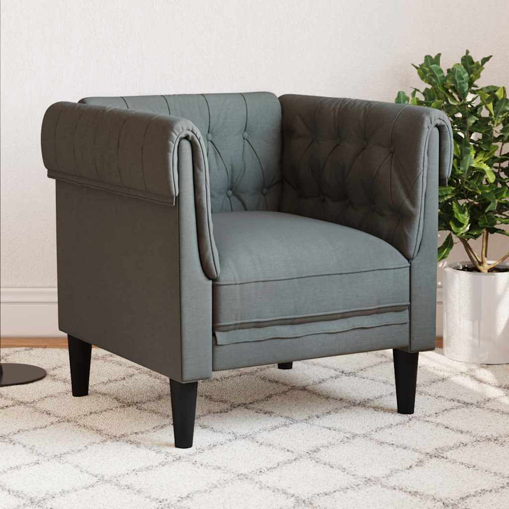 vidaXL Bank Lichtgrijs 78,5 x 74,5 x 74,5 cm Polyester