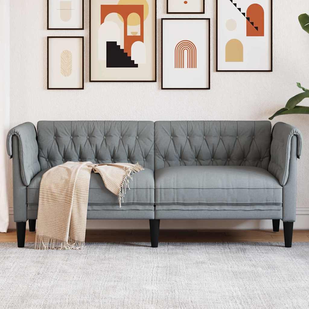 vidaXL Bank Lichtgrijs 78,5 x 74,5 x 74,5 cm Polyester