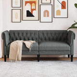 vidaXL Bank Lichtgrijs 78,5 x 74,5 x 74,5 cm Polyester