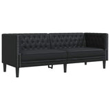 vidaXL Bank Zwart 194 x 74,5 x 70,5 cm PVC
