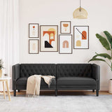 vidaXL Bank Zwart 194 x 74,5 x 70,5 cm PVC