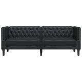 vidaXL Bank Zwart 194 x 74,5 x 70,5 cm PVC