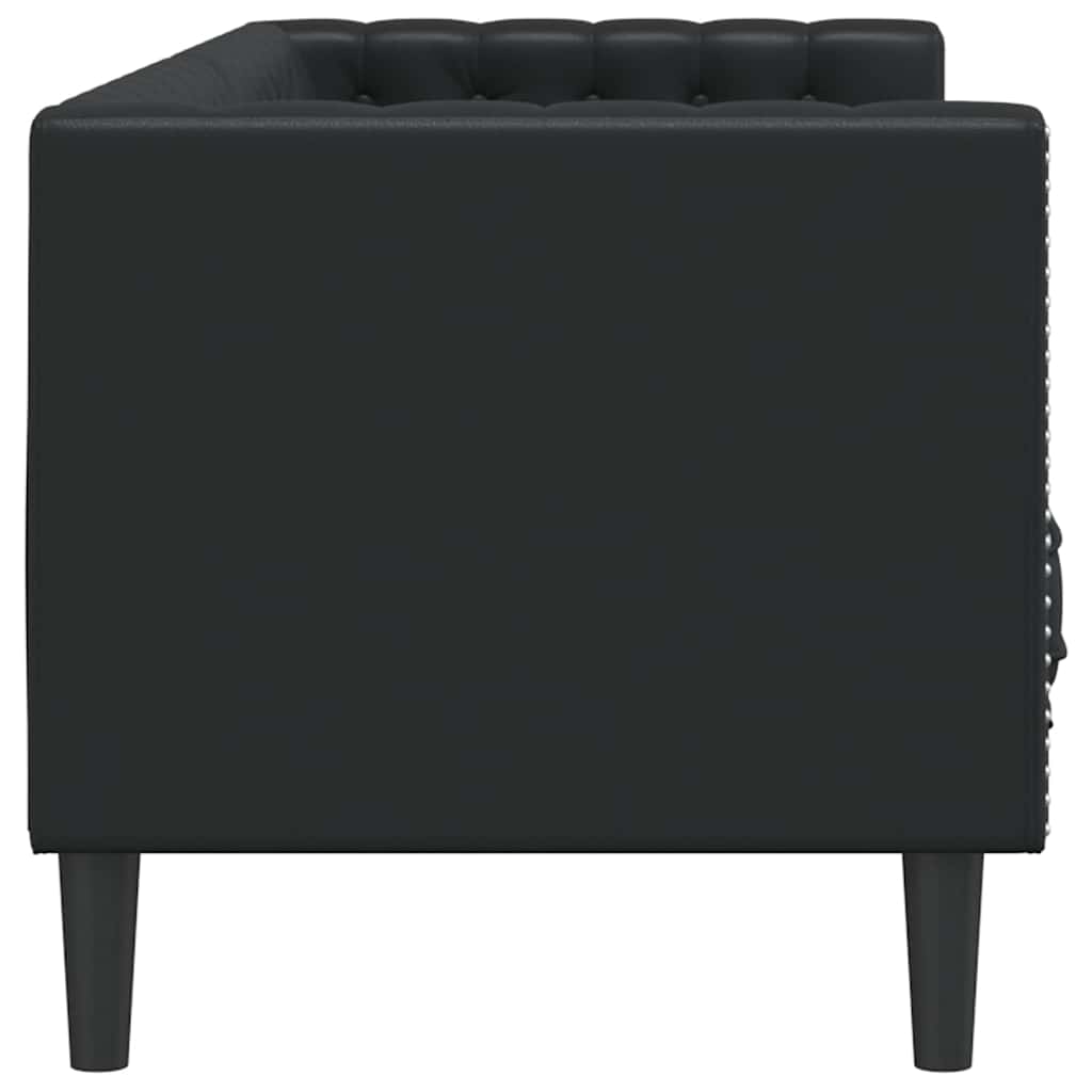vidaXL Bank Zwart 194 x 74,5 x 70,5 cm PVC