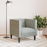 vidaXL Bank Lichtgrijs 74,5 x 71 x 70,5 cm Fluweel