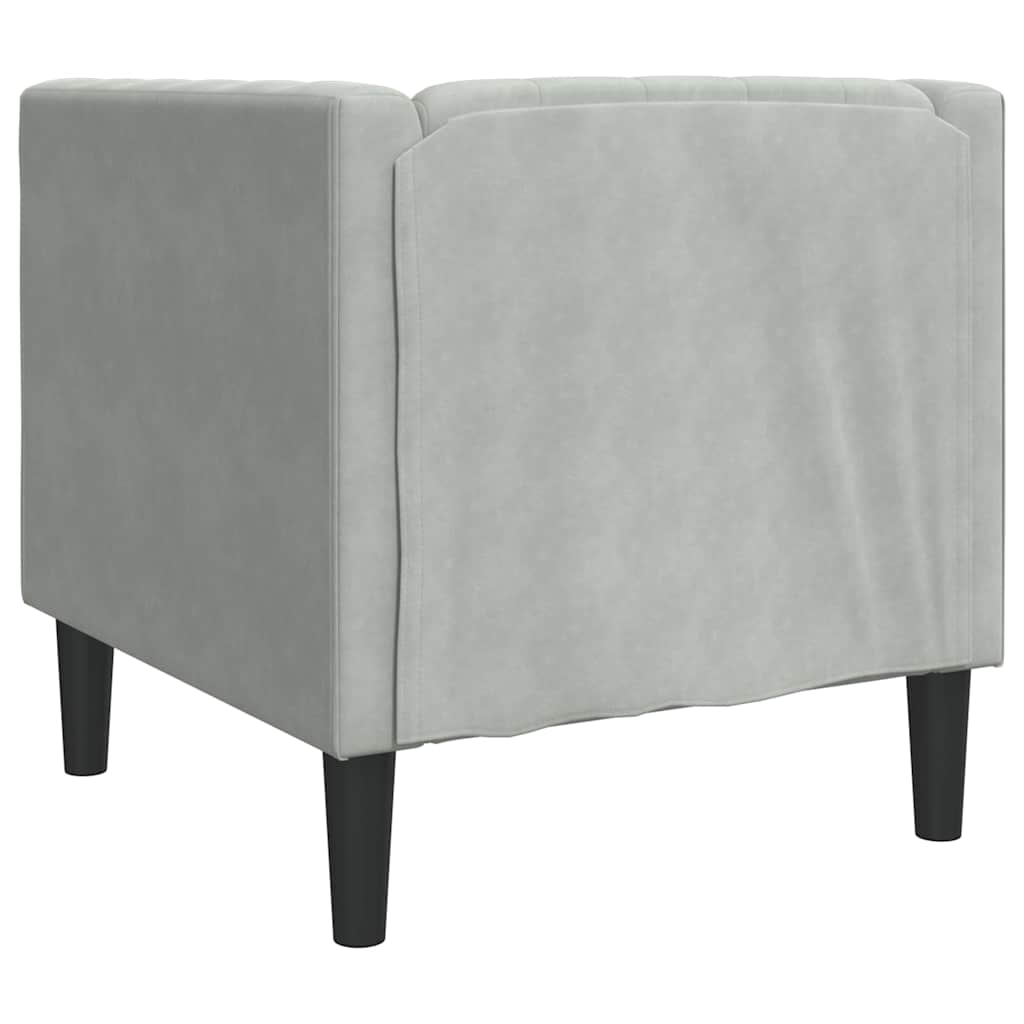 vidaXL Bank Lichtgrijs 74,5 x 71 x 70,5 cm Fluweel