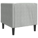 vidaXL Bank Lichtgrijs 74,5 x 71 x 70,5 cm Fluweel