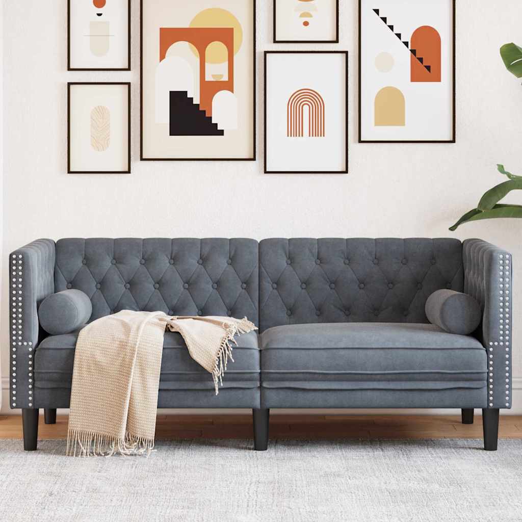 vidaXL Bank Lichtgrijs 74,5 x 71 x 70,5 cm Fluweel