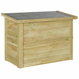vidaXL Storage Box Natural 119 x 44.5 x 58 cm Impregnated Pinewood