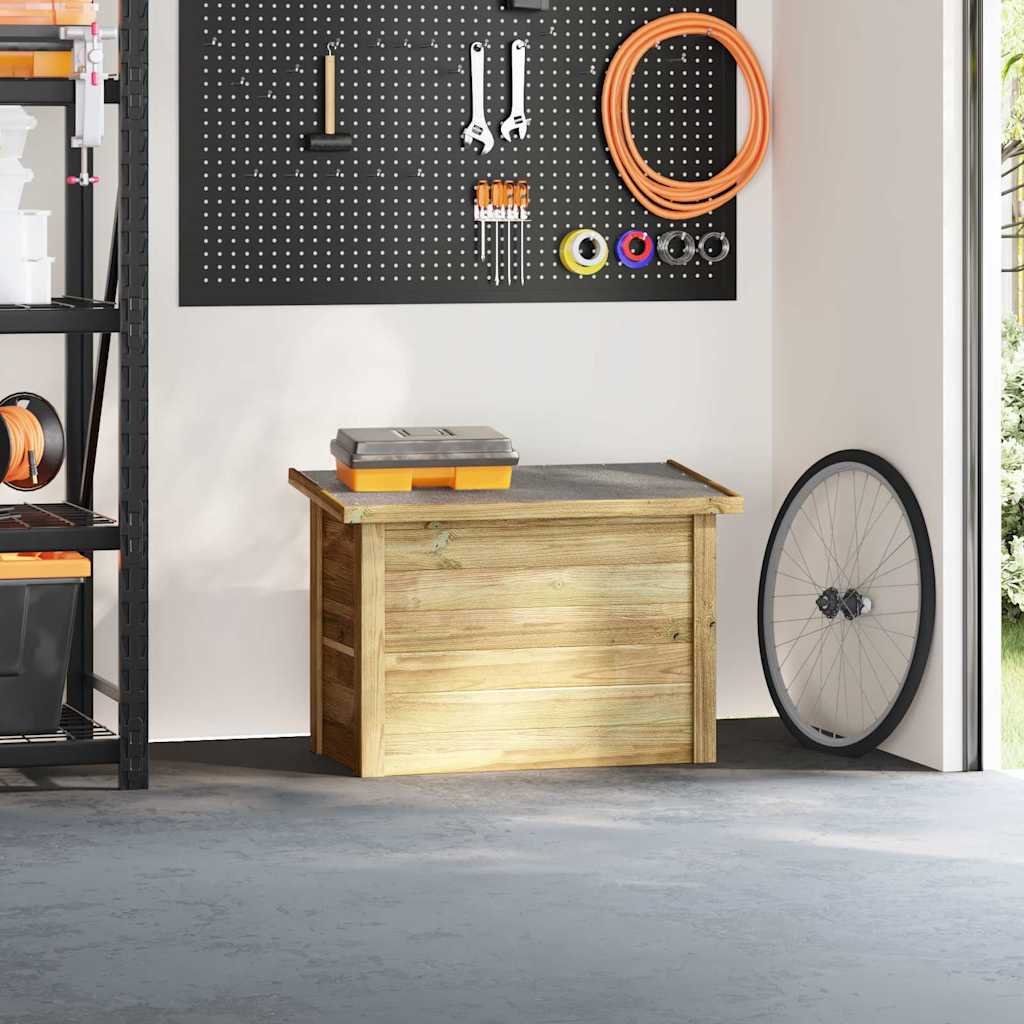 vidaXL Storage Box Natural 119 x 44.5 x 58 cm Impregnated Pinewood