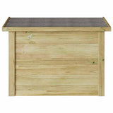 vidaXL Storage Box Natural 119 x 44.5 x 58 cm Impregnated Pinewood