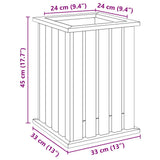 vidaXL Plantkisten Bruin 33 x 33 x 45 cm Geïmpregneerd grenenhout