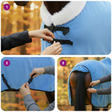 vidaXL Horse Blanket Full Aqua 75 cm Polar Fleece