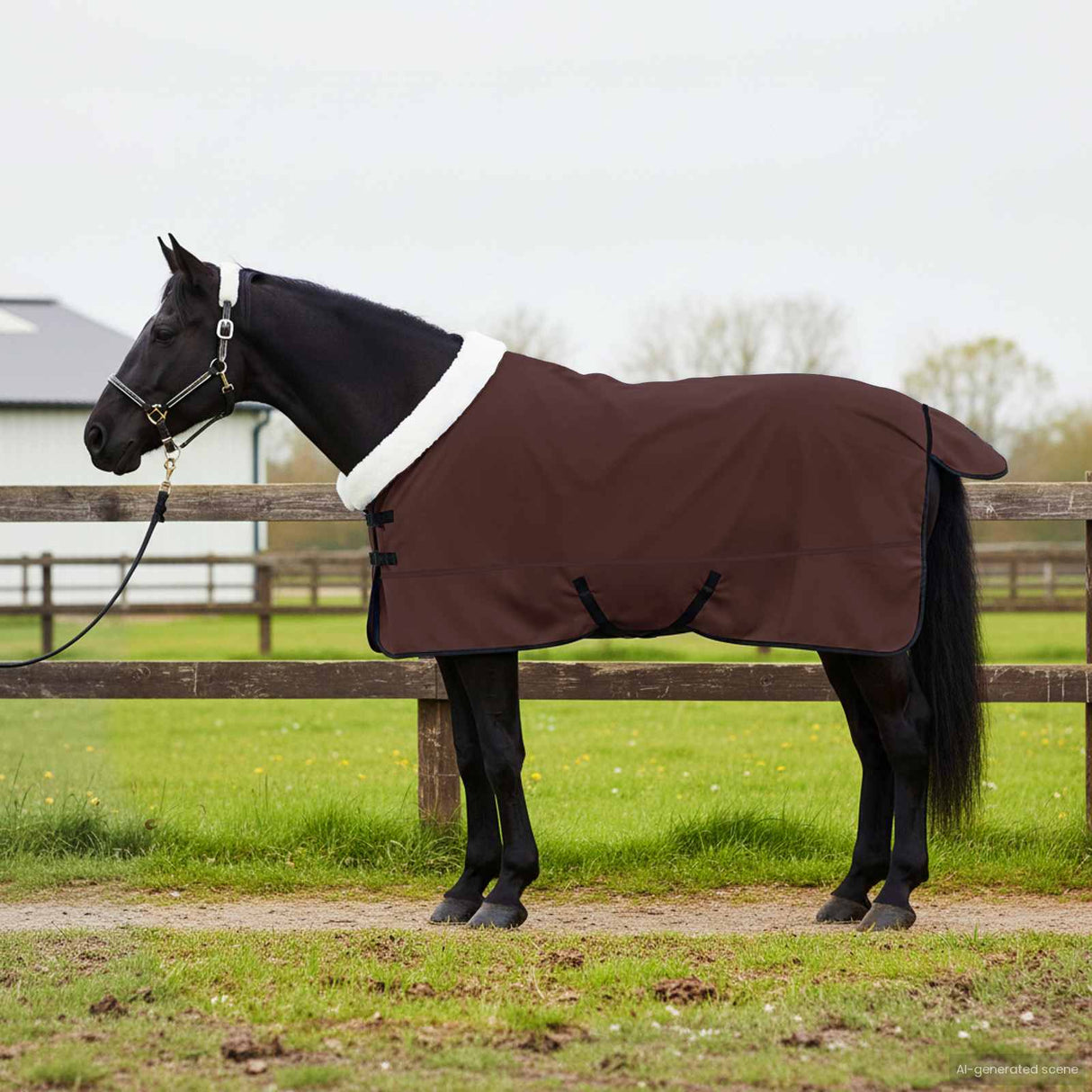 vidaXL Horse Blanket Full Aqua 75 cm Polar Fleece