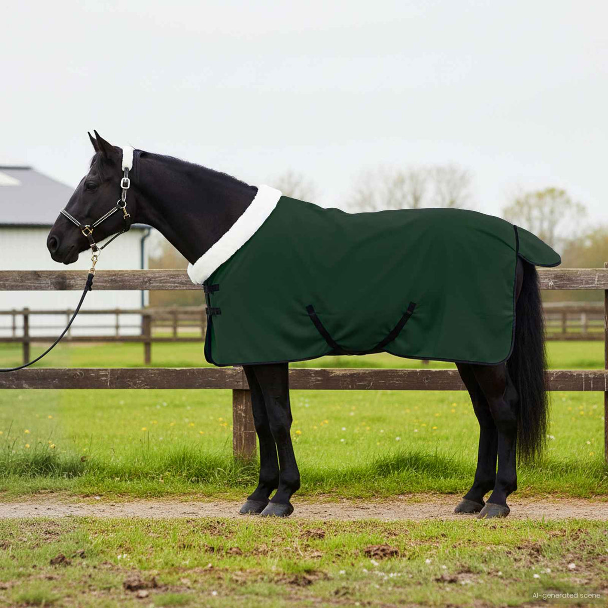 vidaXL Horse Blanket Full Aqua 75 cm Polar Fleece