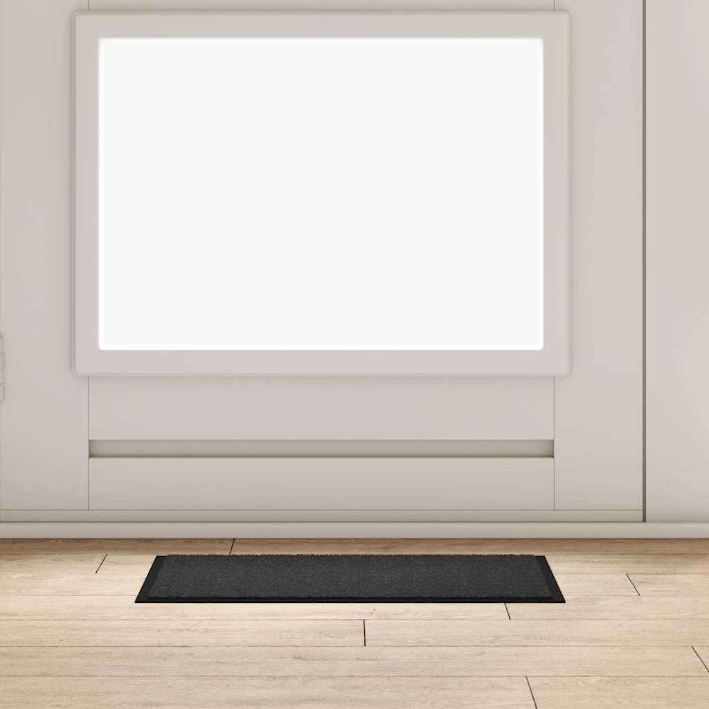vidaXL Deurmat Antraciet 60 x 40 x 1.2 cm Teddy Stof