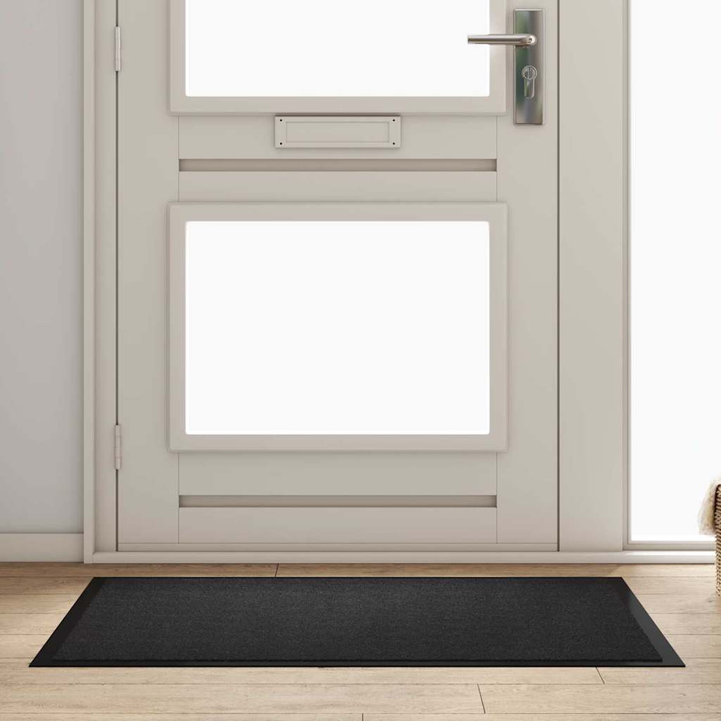 vidaXL Deurmat Antraciet 60 x 40 x 1.2 cm Teddy Stof