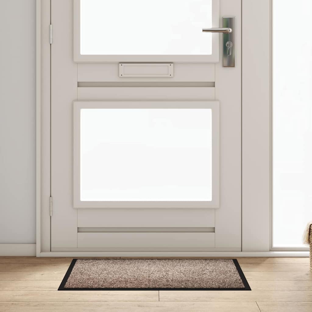 vidaXL Deurmat Antraciet 60 x 40 x 1.2 cm Teddy Stof