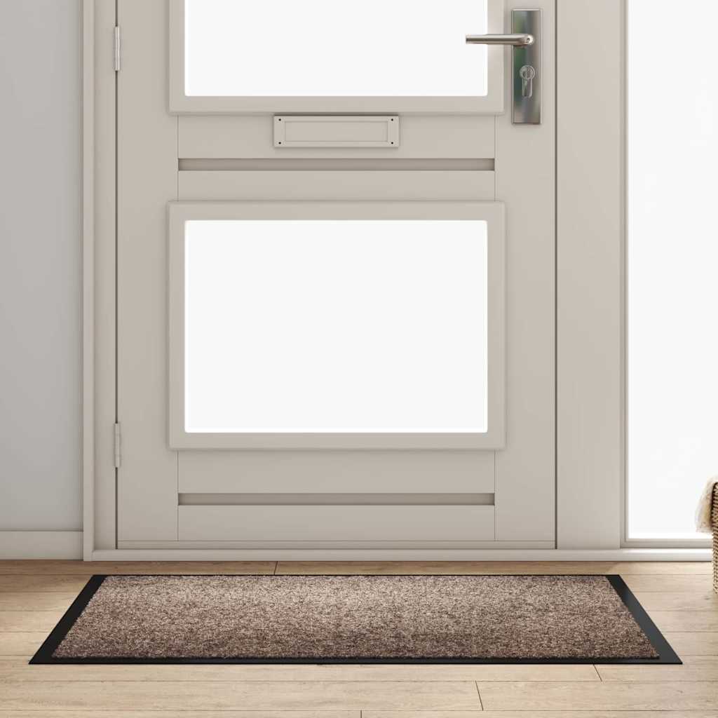 vidaXL Deurmat Antraciet 60 x 40 x 1.2 cm Teddy Stof