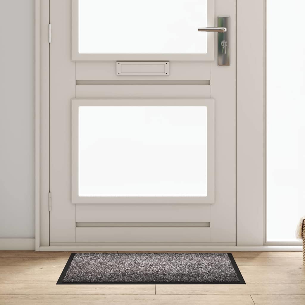 vidaXL Deurmat Antraciet 60 x 40 x 1.2 cm Teddy Stof